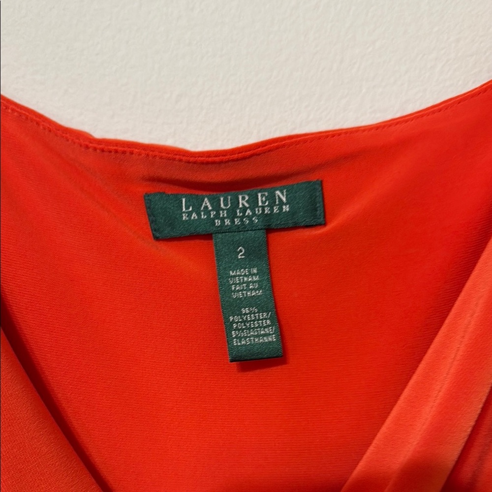 Ralph Lauren Elegant Orange Sleeveless Dress NWOT - Picture 5 of 5